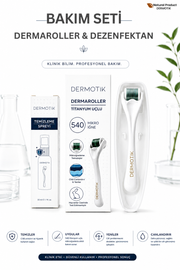 540 İğneli Titanyum Dermaroller 1 mm & Dezenfektan Seti