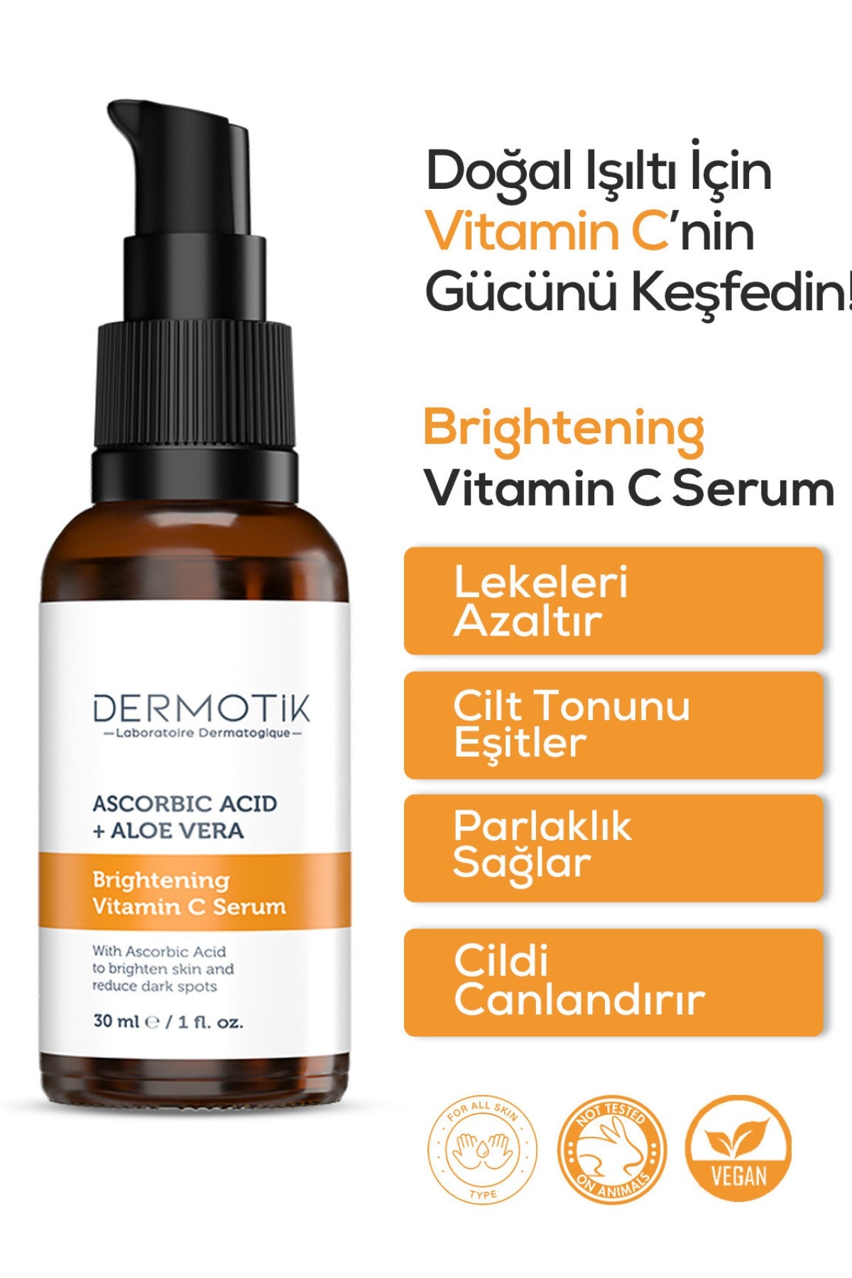 C Vitamini Aydınlatıcı & Ton Eşitleyici Cilt Bakım Serumu 30 ml - ürün detayı