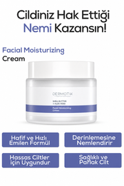 Kuru Ciltler İçin Su Bazlı Yüz Nemlendirici Kremi Shea Butter + Aloe Vera