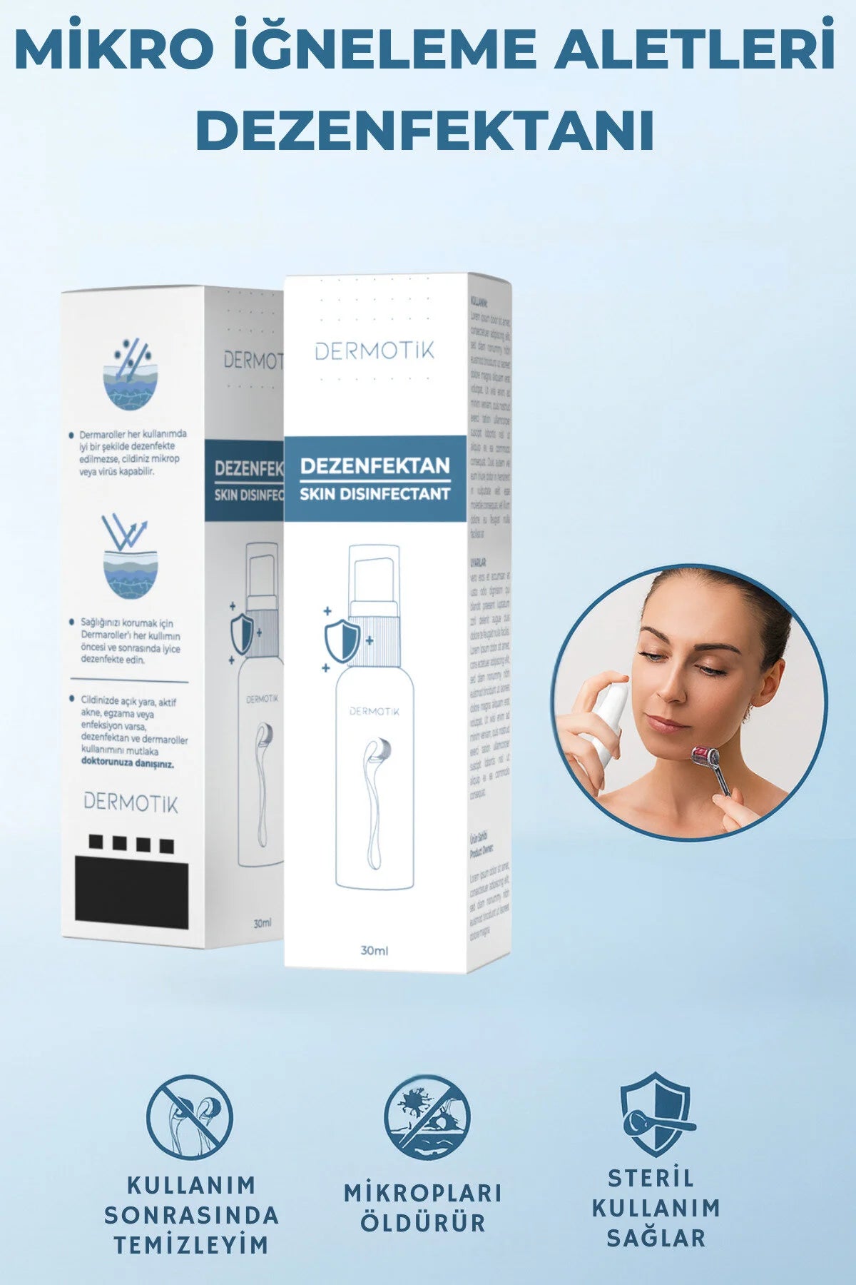 Dermaroller & Dermapen Dezenfektan Spreyi – Mikro İğneleme Hijyen Dezenfektanı