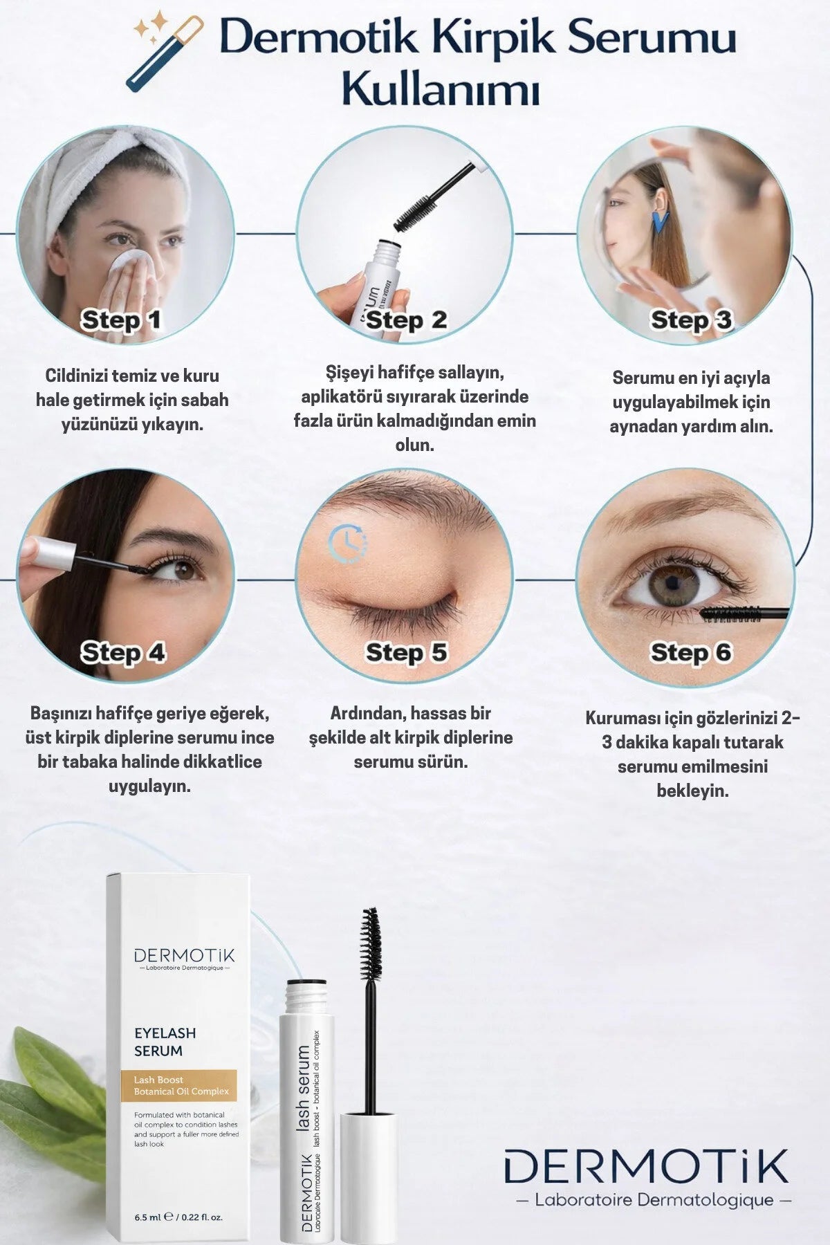 Kaş Kirpik Bakım Serumu – Gürleştirme, Uzatma ve Besleyici Serum Seti 13ml